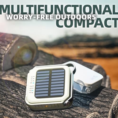 Image of WARSUN Solar Charging Camping Lantern Flashlight, 800 Lumens, Hangable Emergency Light, Portable Power Bank, Suitable for Outdoor, Camping, Emergency.