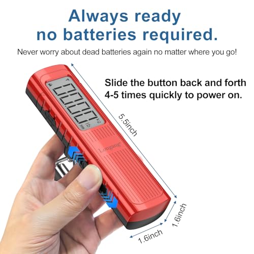 Battery-Free Handheld Luggage Scale, 110lbs/50kg Portable Digital Hanging Scale for Luggages, Suitcases, Backpacks & Bags, Easy Weighing for Travel, No Need Batteries3