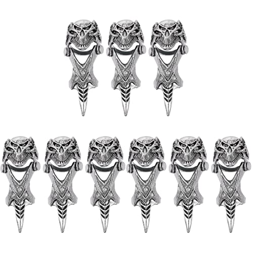 Anneaux doigt griffes punk et bague squelette gothique pour homme et femme