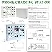 12 Bays Cell Mobile Phone Steel Locker with Charger Charging Station Cabinet and Key Lock for Students and Employees