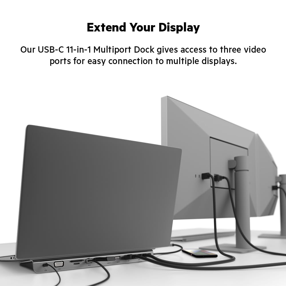 Belkinドッキングステーション USB-Cハブ 11-in-1 Amazon.com: Belkin USB C Hub, 11-in-1 Multi-Port Laptop Dock with