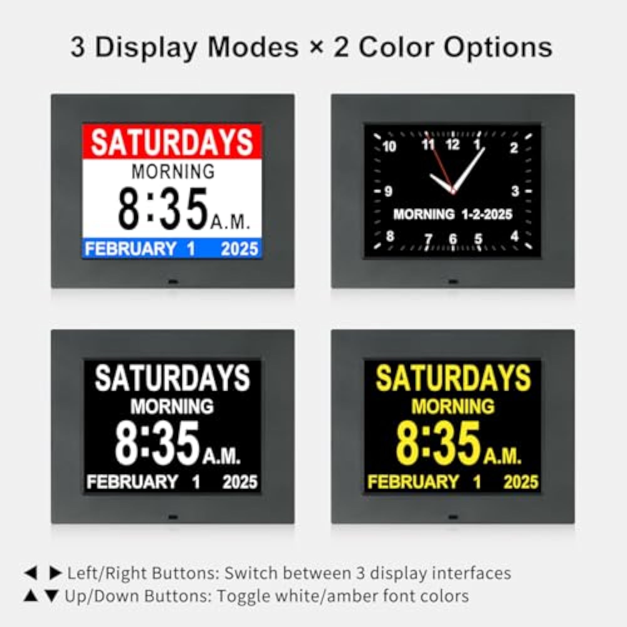 8 inch Digital Clock for Seniors