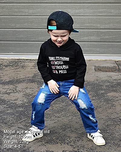 WESIDOM Baby Boy Clothes, Long Sleeve Printing Hoodie With Jeans Pants Outfits Set 4 51XKd0G4lmL. AC
