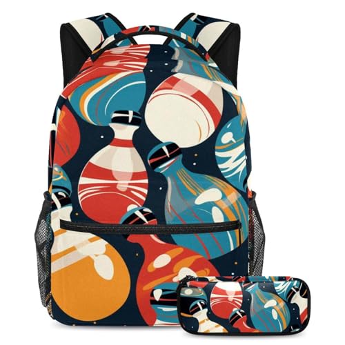 Sac à dos Fantasy Bowling Adventure 18 grand format pour ranger tous les livres scolaires