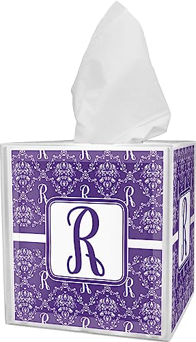 RNK Shops Personalized Initial Damask Tissue Box Cover