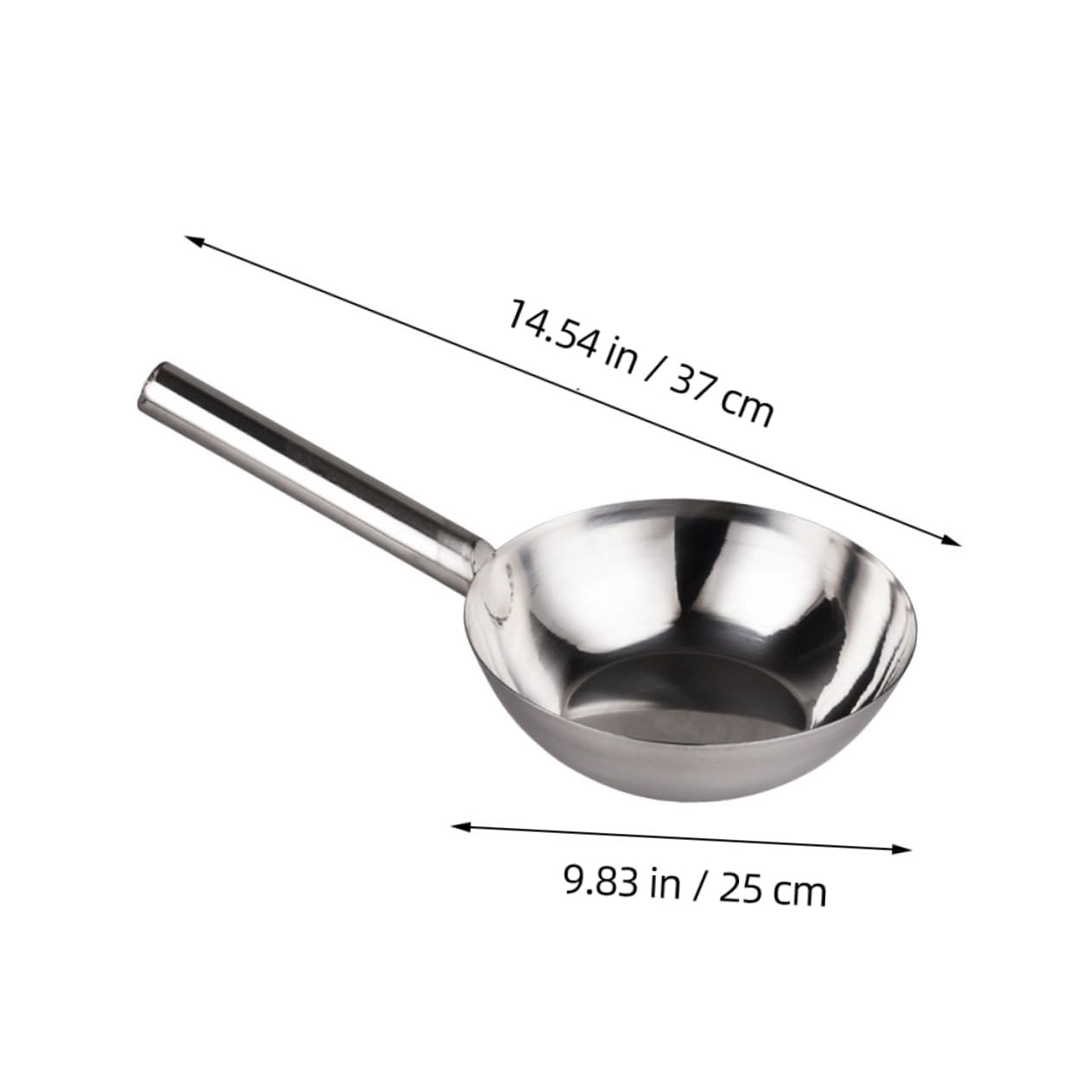 Louche à Eau Épaissie en Acier Inoxydable Argentée Cuisine | Moulage Monobloc, Nettoyage des Légumes et Puisage D’eau, Résistance à Déformation, Usage Domestique