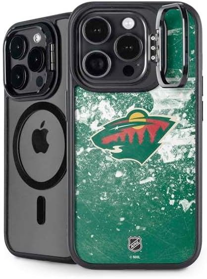 Skinit Kickstand Phone Case Compatible with iPhone 14 Pro Max - Officially Licensed NHL Minnesota Wild Frozen Design