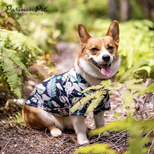 Parisian-Pet-Unisex-Dog-Shirt-Palm-Leaves-Patren-Dog-Beach-Outfit-100-Cotton-and-Sleeveless-Hook-and-Loop-Closure-Dog-Summer-Clothes-Machine-Washable-Dog-Shirts-for-Large-Dogs-L - Cucciolini Doodles   Parisian-Pet-Unisex-Dog-Shirt-Palm-Leaves-Patren-Dog-Beach-Outfit-100-Cotton-and-Sleeveless-Hook-and-Loop-Closure-Dog-Summer-Clothes-Machine-Washable-Dog-Shirts-for-Large-Dogs-L