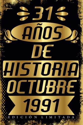 Cumpleaños Vintage Leyendas Nacen en Octubre 1991: Regalo de 31 cumpleaños para mujeres y hombres, regalo de 31 cumpleaños para él/ella, Cuaderno Diario | regalos de Octubre...