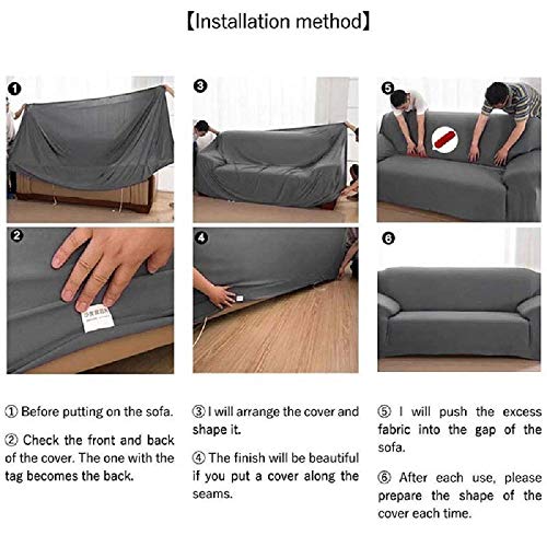 Housse de canapé élastique extensible salon moderne angle tout compris - 6