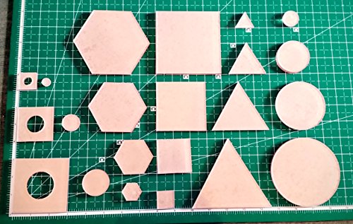 Itajime Shibori Templates - 44 Piece Set - Square, Circle, Hexagon, and Twinkle