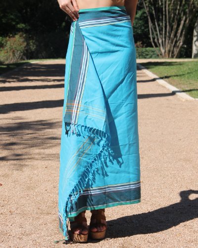 Scarf/Sarong/Kikoy - Turquoise Blue