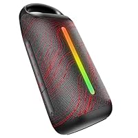 Boat Stone Arc, 20W Signature Sound, 58mm Drivers, Upto 12 Hrs Battery, RGB LEDs, TWS Feature, IPX5, BT v5.4, w/Mic, Bluetooth Speaker, Wireless Speaker, Portable Speaker (Raging Black)
