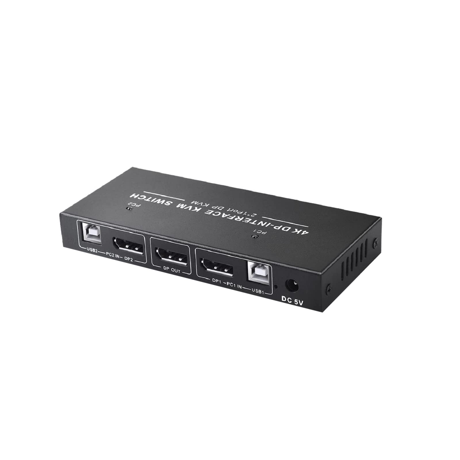 TECKEEN Commutateur KVM 2 en 1 sortie 4K HDMI Displayport 2 x 1, commutateur double moniteur HDMI pour PC, souris, clavier, imprimante