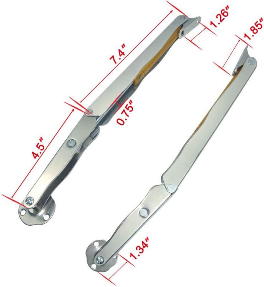 2 Pieces Gas Spring Lid Stay,Heavy Duty Gas Spring,100N/10KG Safety Hinges for Toy Box,Tatami Supports Gas Strut Hydraulic Rod, for Kitchen Cabinet Door Cupboard Toy Box Pneumatic Stop Support - Image 4