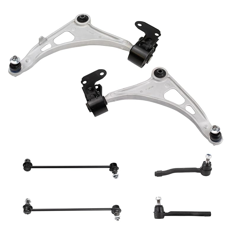 Kit de Direção e Suspensão Dianteira TRQ com Braços, Pivôs, Terminais e Bieletas para Acura MDX 2014 a 2020, 6 peças