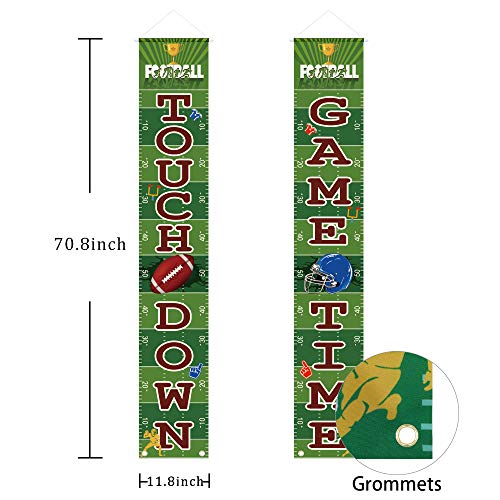 Football Banner Welcome Porch Sign - Door Hanging Banner For Super Bowl Game Day Sports Party Decorations #TOP1