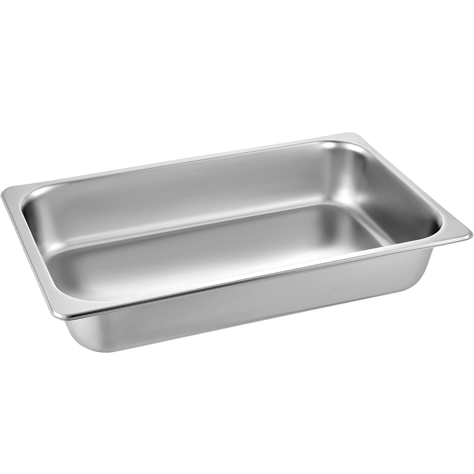 VEVOR 6-pak patelnie na stół parowy 52 x 30 x 9 cm głęboka patelnia na stół parowy pełny rozmiar 13 l głębokie pojemnik na żywność stal nierdzewna taca do piekarnika patelnie hotelowe anty-dżam stół parowy patelnia do jedzenia