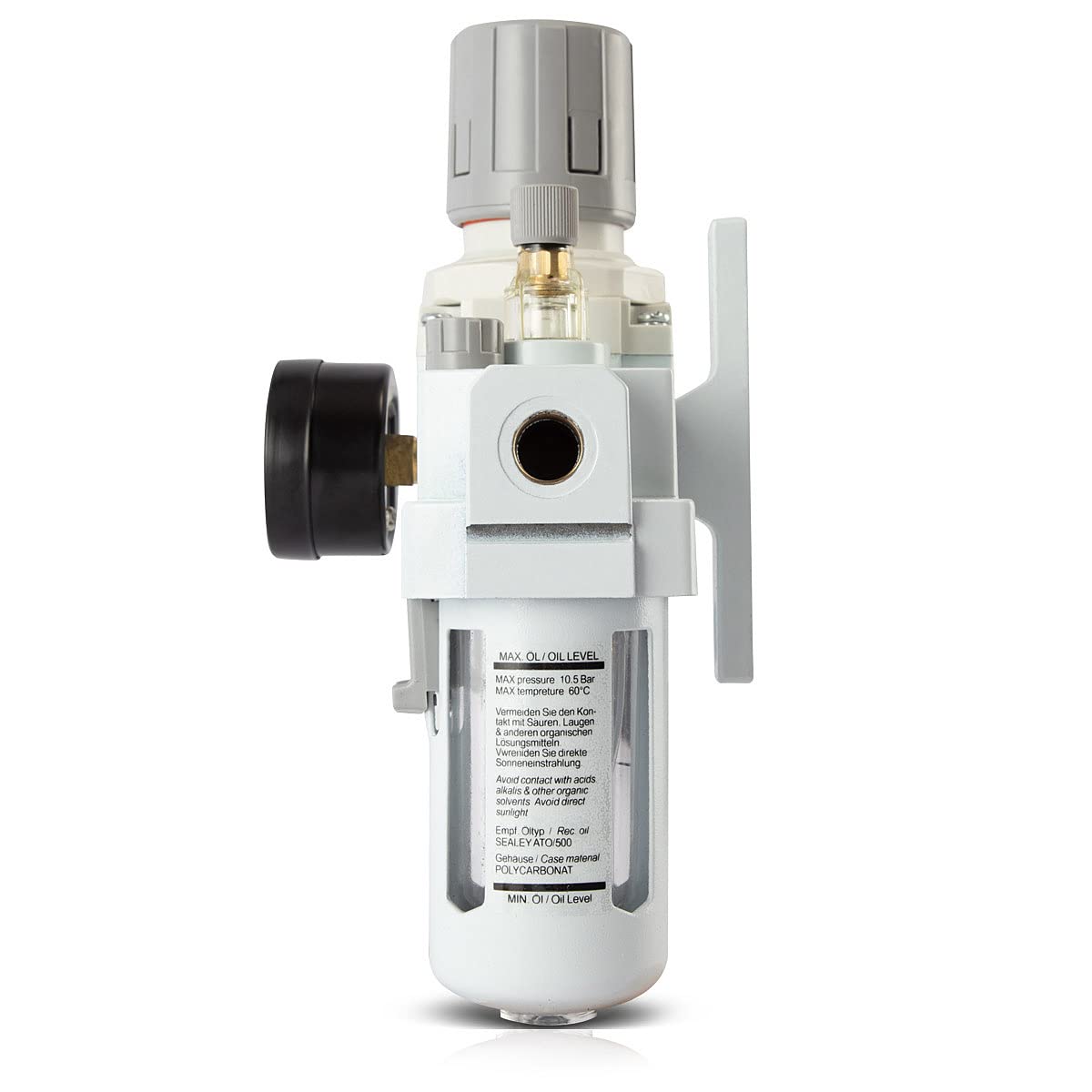 STAHLWERK unité de maintenance pour l'air comprimé avec huileur jusqu'à 10,5 bar pour les compresseurs d'air comprimé séparateur d'eau filtre air comprimé régulateur de pression raccordement 1/4''