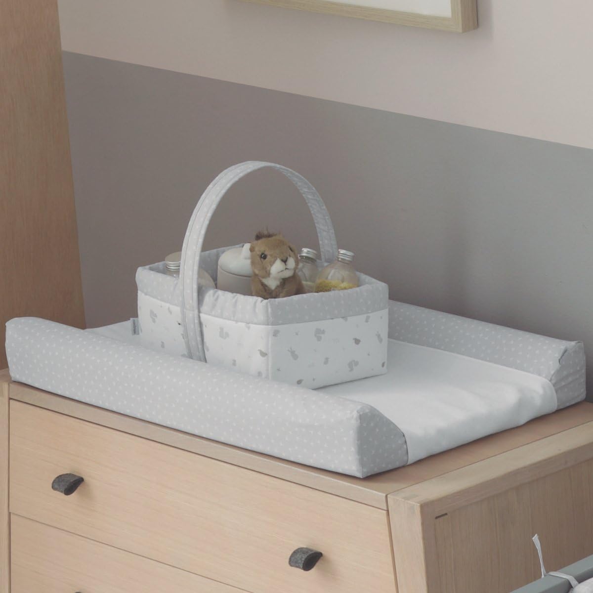 Cambrass - cambiador bebe para comoda bañera - adaptador rígido de cómoda bañera para cambiar al bebé - cambiador desenfundable para mueble bañera -50x70x9 Cm Ardi Gris