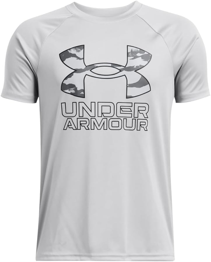 Under Armour Boys Tech Hybrid Print Short Sleeve T Shirt