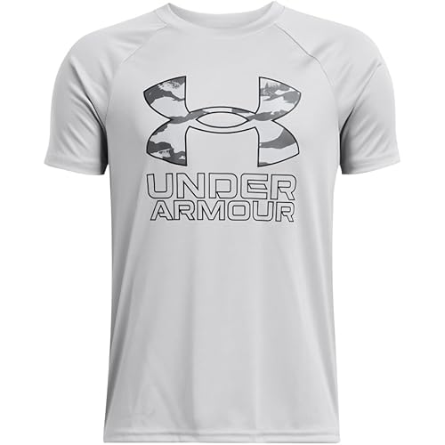 Under Armour Boys' Tech Hybrid Print Short Sleeve T Shirt