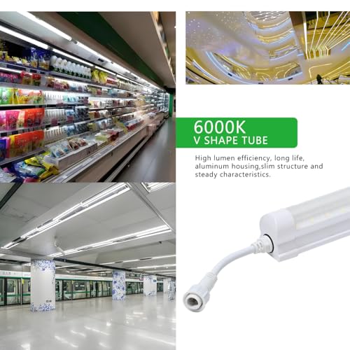 HOLDWILL 4 Pack LED Freezer Tube Lights, 2FT 15W T8 Integrated Cooler Light Fixture,Daylight White 6000k Waterproof Refrigerator Light for Fridge, Supermarkets or Grocery Stores by HOLDWILL - Used condition - Image 4