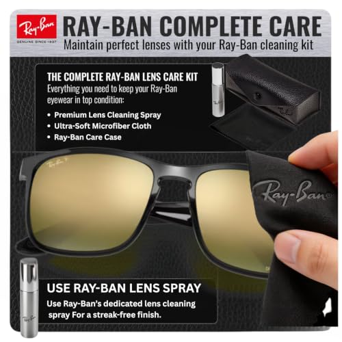 Image of Ray-Ban RB4264 CHROMANCE POLARIZED Square Shape Sunglasses for Men with Official Eyewear Kit