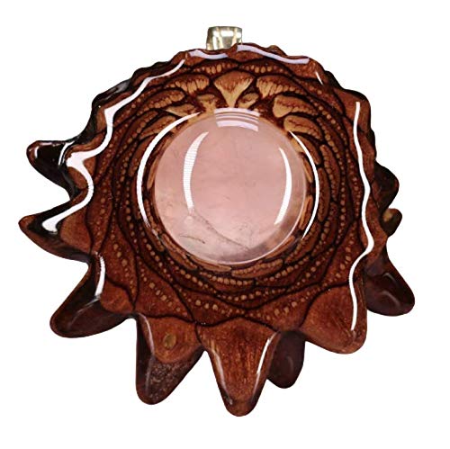 Rose Quartz Third Eye Pinecones Pendant Festival Jewelry For Women For Men Boho Fashion Gear 100% Natural Sacred Geometry Pinecone with Gemstone Necklace