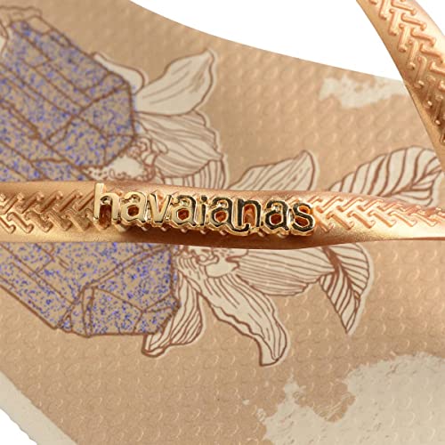 Chinelo Slim Party, Havaianas, feminino, Bege Palha, 37/38