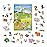 Magnetic Portable Playboard Cute Zoo Ainimal Magnets Create Scene for Learning Travel Toy (51 Pcs)