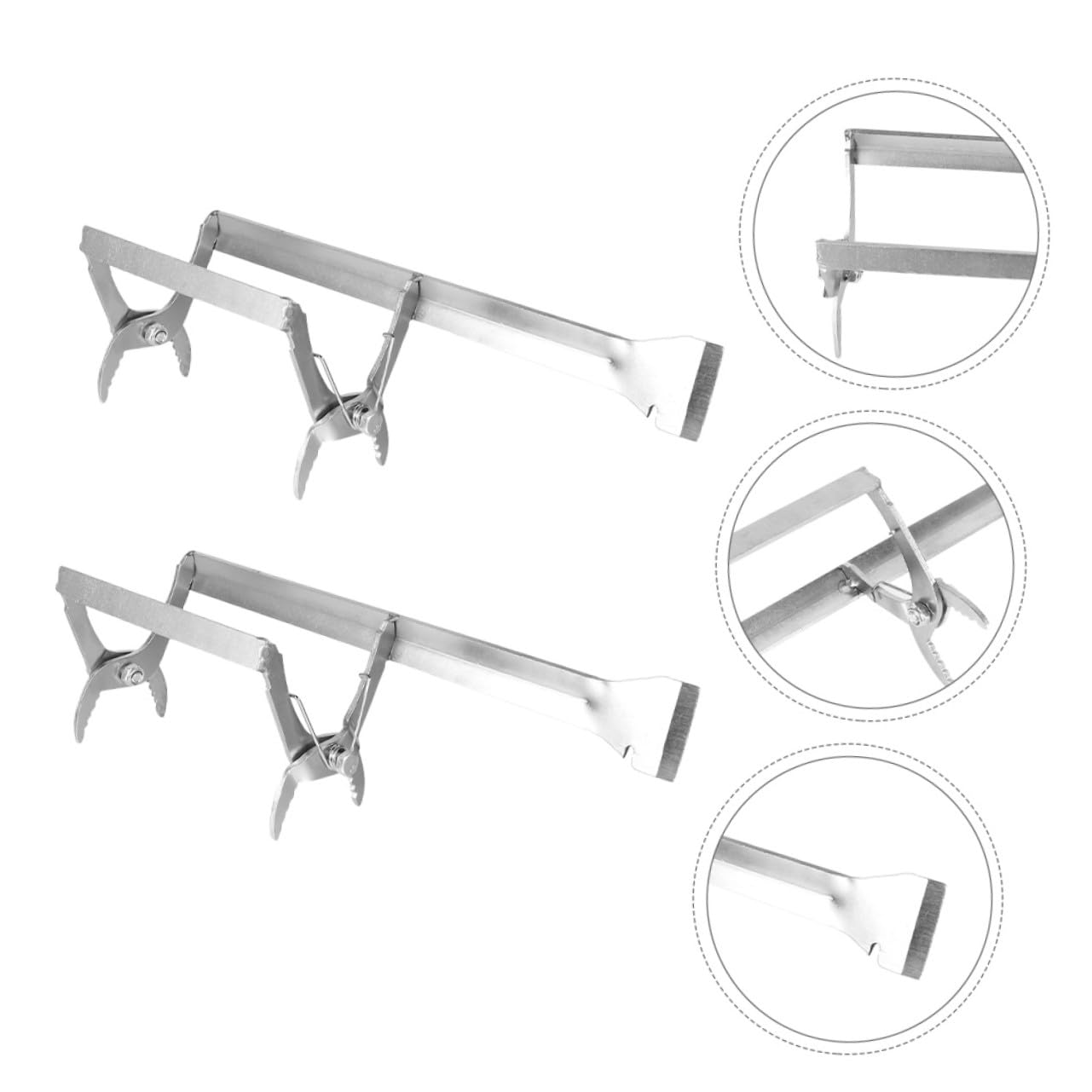 Hemobllo 2 Pezzi Strumento in Metallo per Apicoltura Pinza Reggi Telaio Sollevatore e Raschietto Ergonomico per Gestione Attrezzo Resistente per Apicoltori Esperti e Principianti