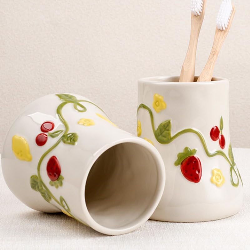 Ceramic Hand Sanitizer Bottle Bathroom Set of Four Items image 3