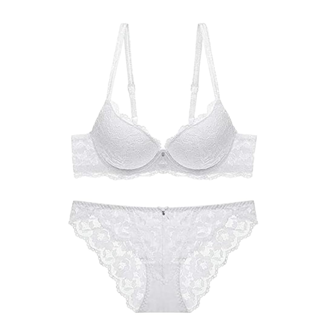 Women Girl Stylish Sexy Non Wired Bra with Hot Panty for Women | Everyday, Special Occasion Regular Full Coverage Ladies Bra and Panty Lingerie Set for Honeymoon-image-41
