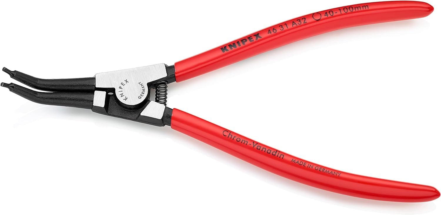 Knipex 4631A32 External Circlip Pliers 45° Bent Tip 40-100Mm