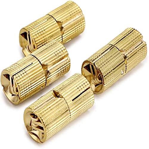 image for MEZOKUCEL 4 Pcs Hidden Brass Barrel Hinges, Concealed Box Hinges Invis