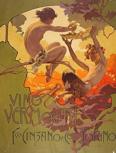 Toile Vermouth Cinzano pour habiller un mur vide avec une grande impression d'art vintage 60x90