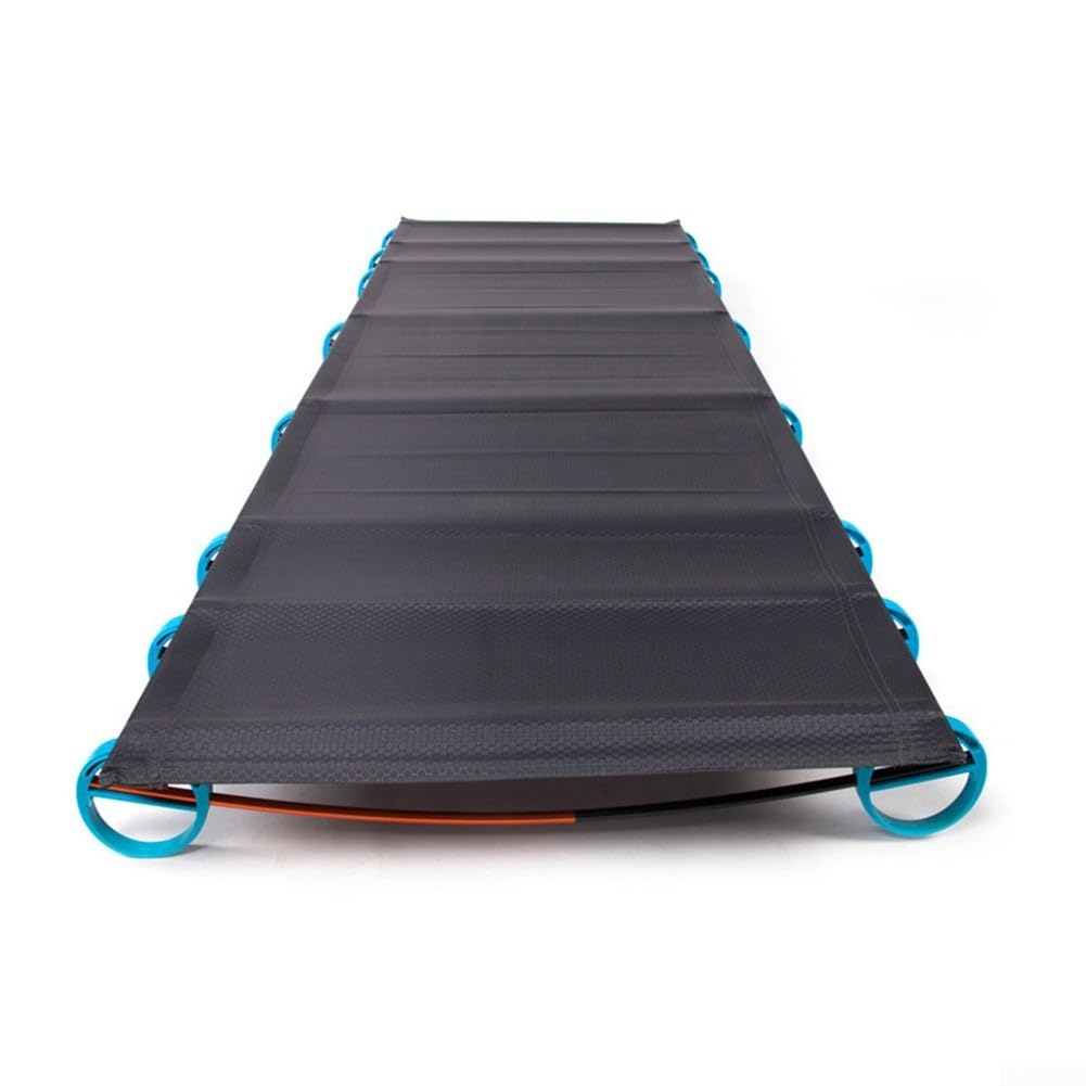Cuna de camping portátil Cama de dormir plegable al aire libre Cama de viaje con marco de aluminio ligero con bolsa de almacenamiento Capacidad de carga 150 kg para senderismo Pesca (verde)