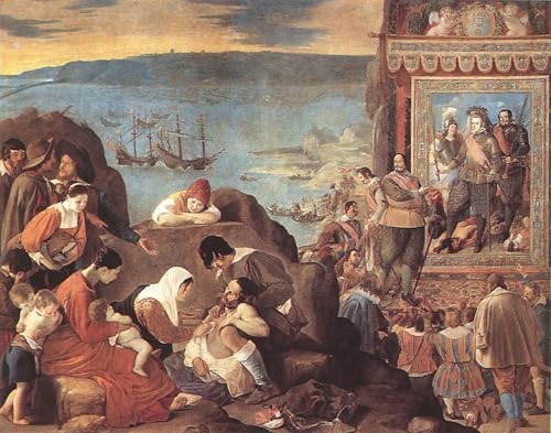 Tableau la Reconquête de Bahia Fray Juan Bautista Maino Impression Murale Vintage 60x90cm