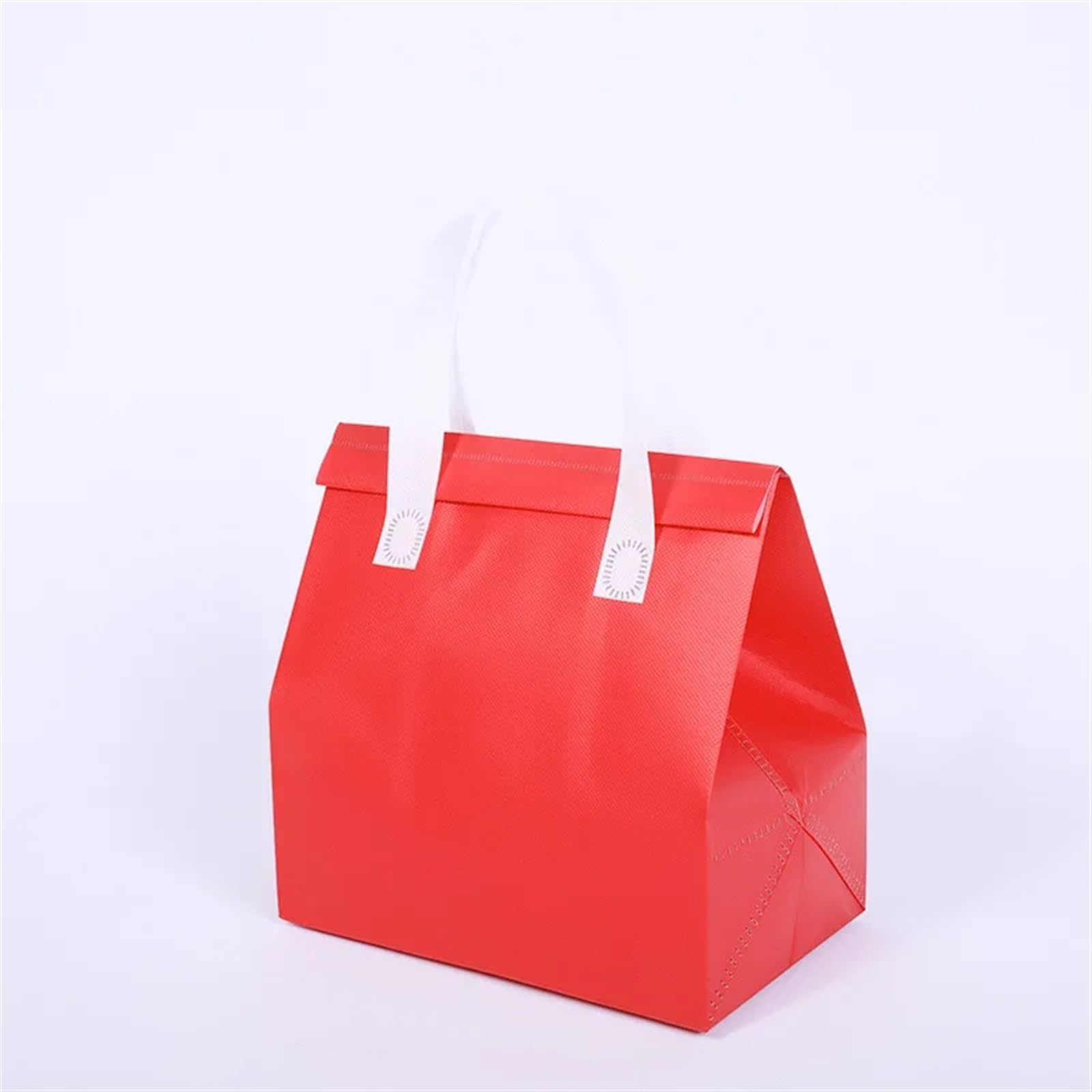 Izolowana torba na lunch, Torby termoizolacyjne na lunch, opakowanie 10 sztuk, wielokolorowe, różne rozmiary(Rosso,27x21x11cm)