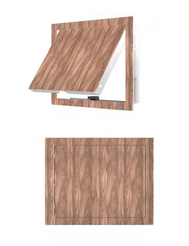 Panneau de plafond et mur en grain de bois 38x38 cm à ouverture magnétique