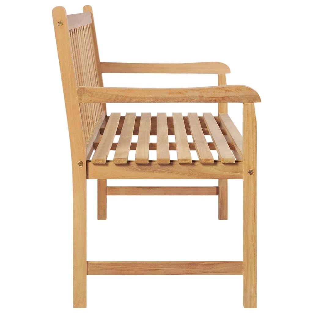 Teak 114 cm – Mobili da esterno in legno massello per cortile e giardino – soluzione di seduta elegante e resistente alle intemperie