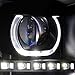 AKKON - For Silverado Black Exclusive Halo Projector SMD DRL LED Headlights Driver + Passenger Side Pair