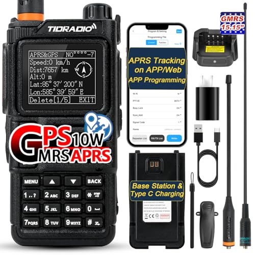 TIDRADIO TD-H9 10Watt GPS/APRS GMRS Handheld Radio Spectrum Analysis SMS