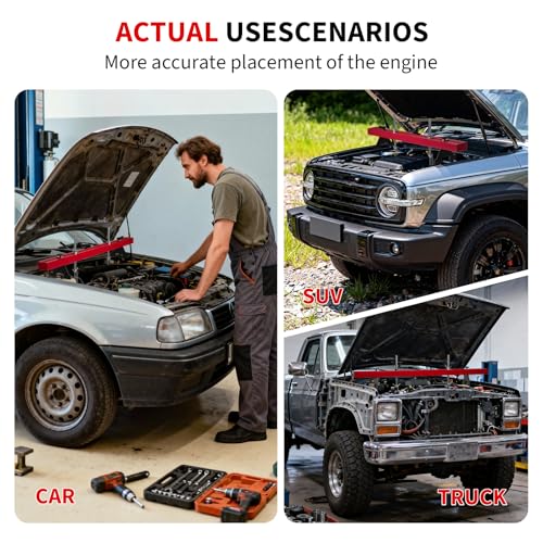 Barra de Soporte para Motor Takywep, Capacidad 1100 lb, Elevador Dual con Ganchos Ajustable para Reparación Automotriz en Taller o Garaje miniatura 7
