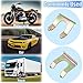 MEAJOO 10PCS Brake Line Clips, U Shape Metal Brake Line Clips Brake Line Retainer Brake Hose Bracket Replacement Hose Retaining Clip Brake Hose Lock for Cars Trucks Motorcycles
