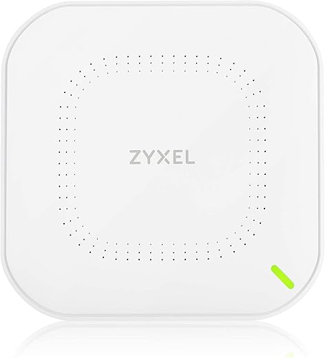 Zyxel WiFi 6 AX1800 Wireless Gigabit Access Point | Mesh, Seamless Roaming, & MU-MIMO | WPA3-PSK Security | Cloud, App or Direct Management | POE+ or AC Powered | AC Adapter Included | NWA50AX