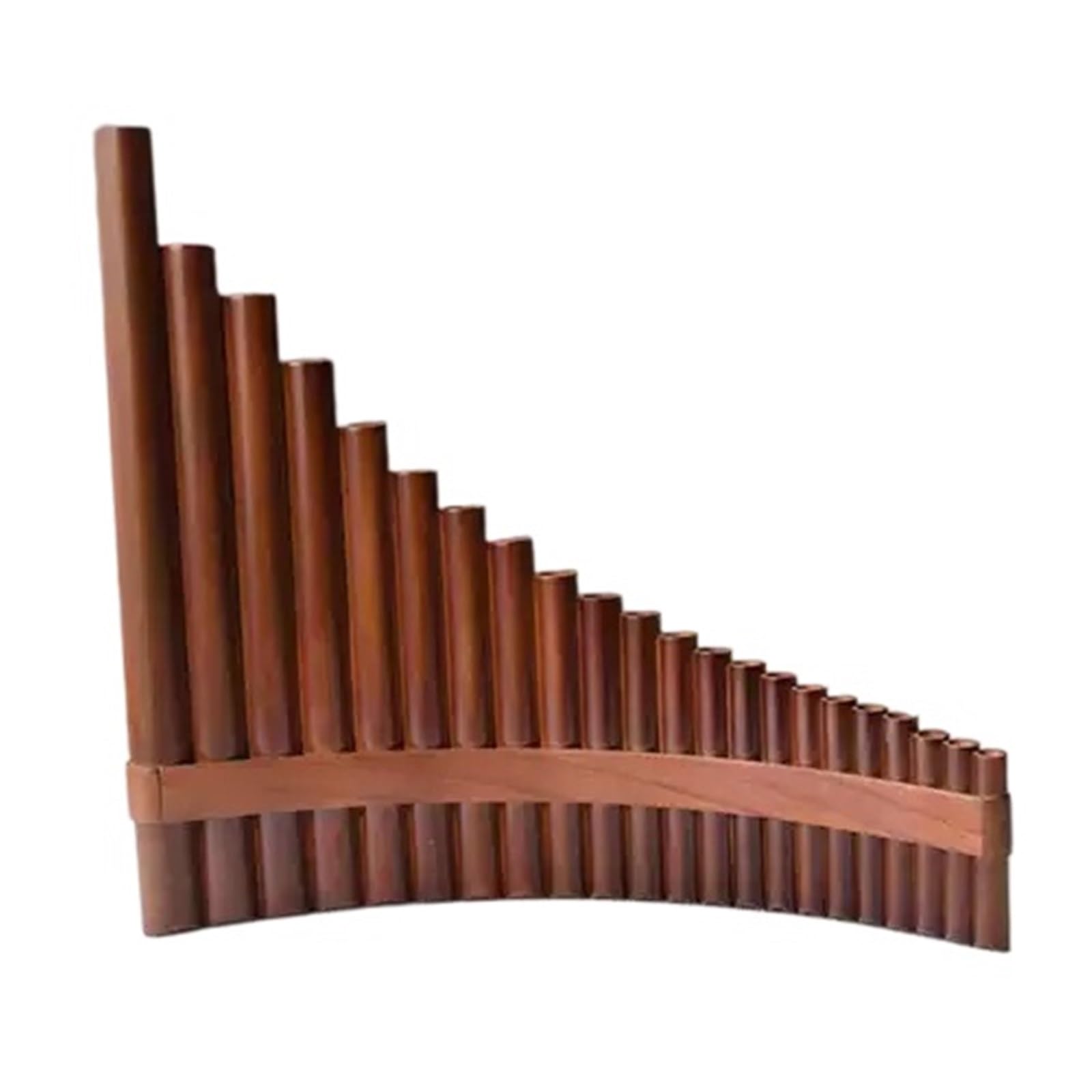 Instrument Flet Pan 22rurowa Fletnia Pana Z Drewnianymi Listwami I Obręczami W Tonacjach G C Kolorze Brązowym(22-tube C major right-hand bass)