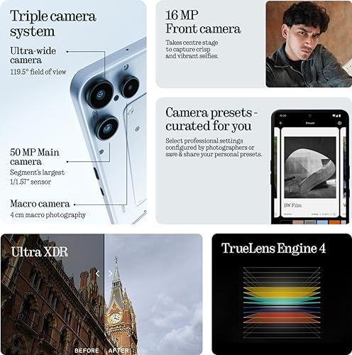 Image of Nothing Phone (3a) Lite 5G (White, 8GB RAM, 256GB Storage) | 6.77 inch 120Hz AMOLED Display | MediaTek Dimensity 7300 Pro | 50MP OIS Camera | 5000mAh Battery | 33W Fast Charging | IP54