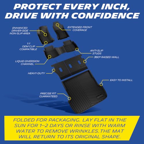 Image of Michelin Vehicle Mats for 2020-2025 Subaru Outback (6 Piece) | Not Fit 2026, All-Weather TPE Custom Fit Liner, Premier